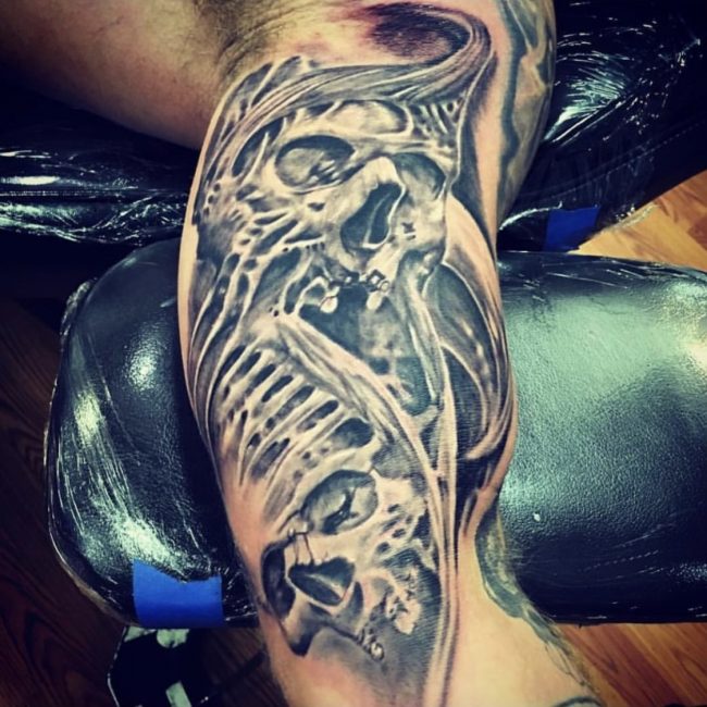 Skull Bones Arm Tattoo Realistic Las Vegas Trip Ink Tattoo Tattoos