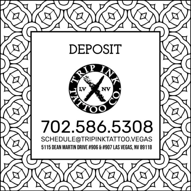 Tattoo/Piercing Deposit Tattoos Las Vegas Strip 7025865308 Best