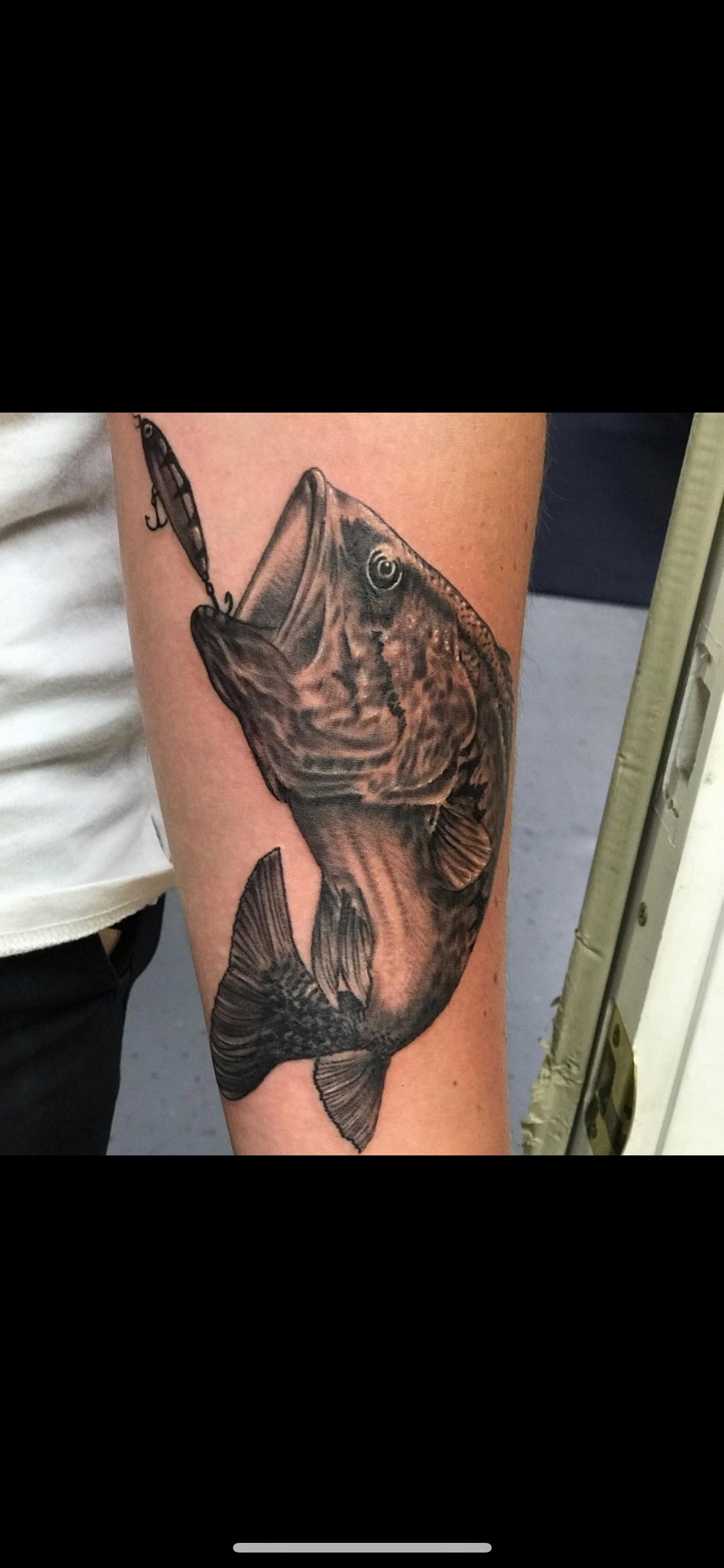 bass fishing hook tattoo designs